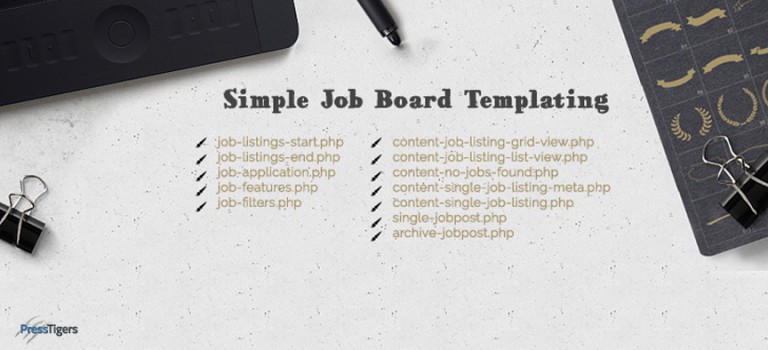 Simple Job Board Templating