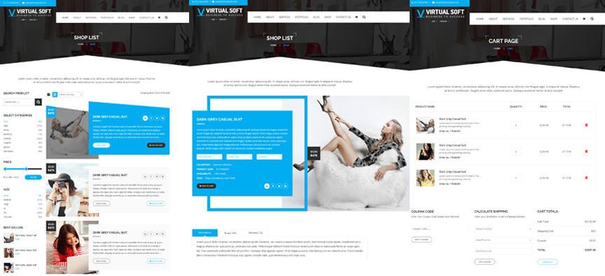 Virtual Soft is a clean, creative and modern PSD template by PressTigers for Companies, Enterprises, Businesses, Agencies, Personal Blogs, or Freelancers
