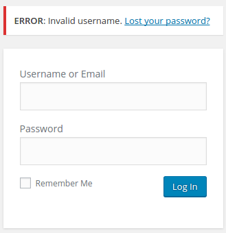 Changing WordPress Login Error Messages to Remove Hints-1