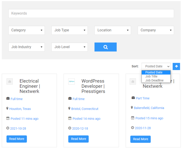 Get the Best Job Sorting Addon for WordPress