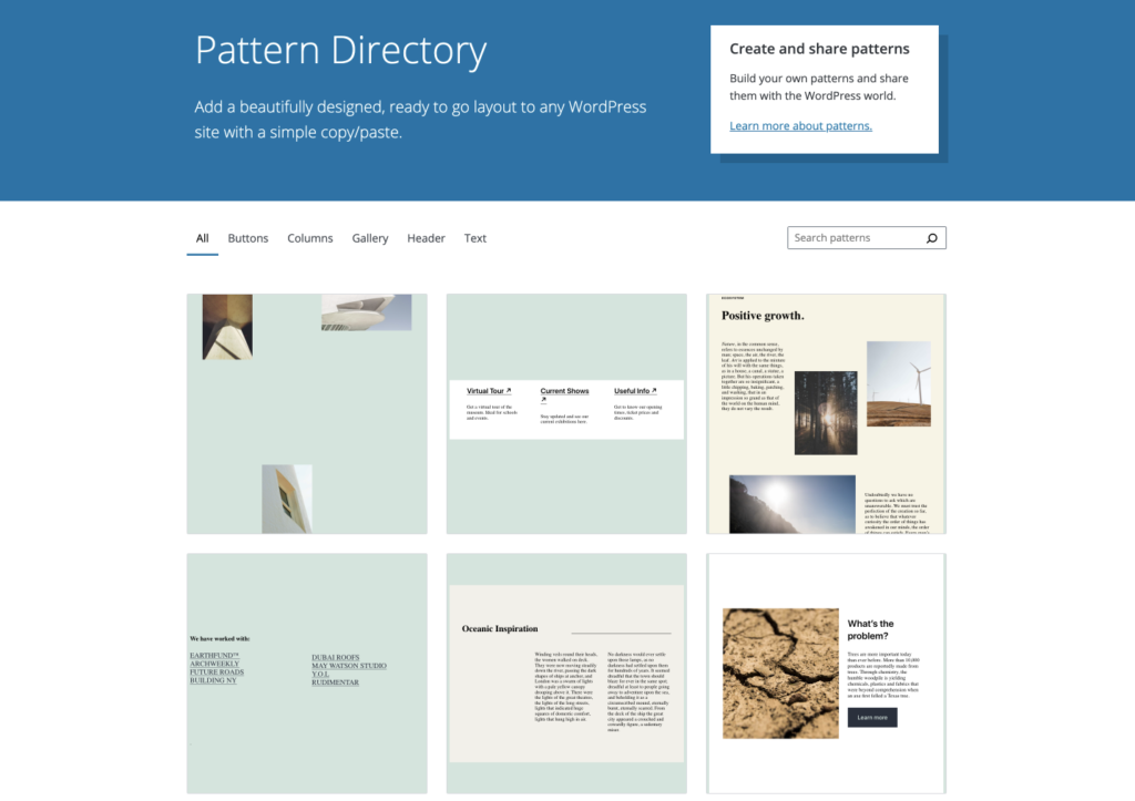 Patterns Directory